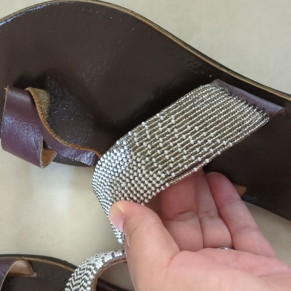 Beaded flat Indian style sandals - Picture 4 of 7